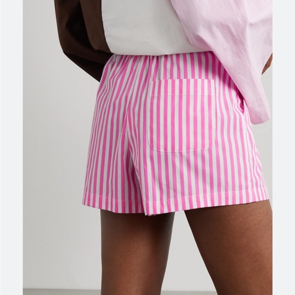 Maison Essentiele, Pink and White Stripe Cotton Boxer Shorts - Picture 9 of 10